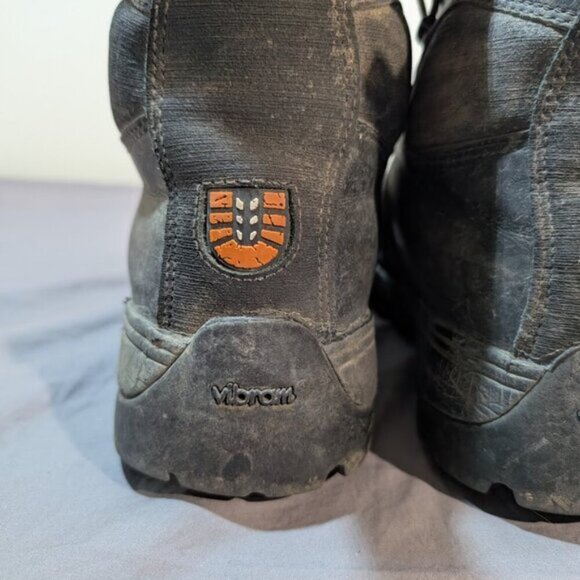 UNIK Contractor Traction 8" Safety Work Boots Black Leather Vibram Sole Sz 10EEE - Picture 8 of 9